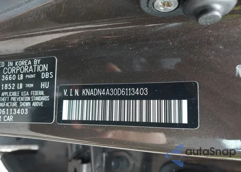 2013 Kia Rio Ex из США, поврежденный, VIN KNADN4A30D6113403